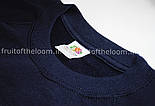 Чоловічий реглан синій теплий светр (глибокий темно-синій) Fruit of the Loom,2XL, фото 2