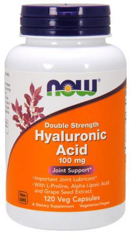 Hyaluronic Acid 100 mg NOW, 120 капсул