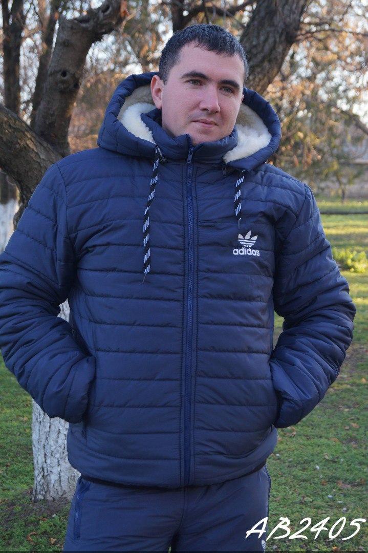 Зимовий чоловічий спортивний костюм на хутрі Addidas Кольори 1049 ПВ