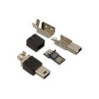 Штекер mini USB 5pin, під шнур, розбірний
