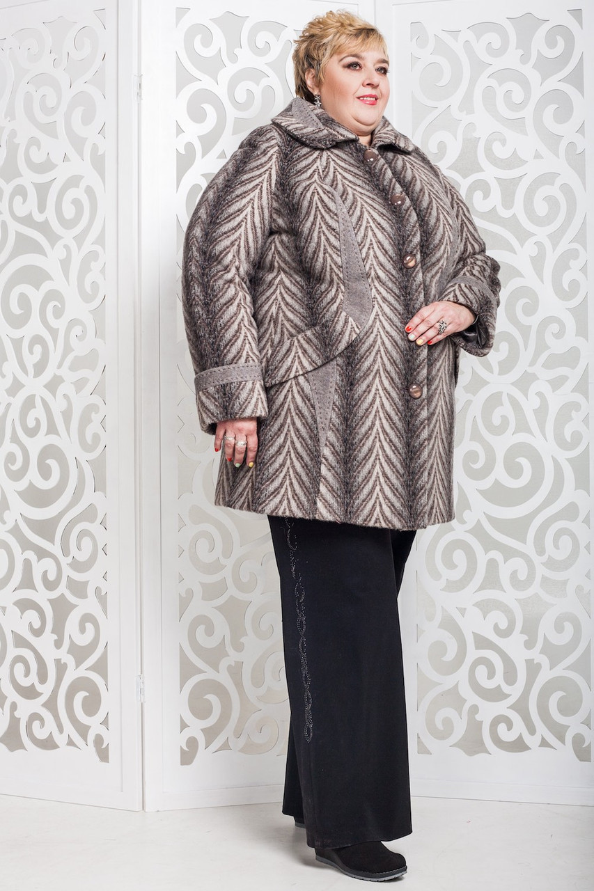 Женское демисезонное пальто В-587, больших размеров 62-66 - фото 3 - id-p587429969