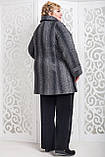Жіноче демісезонне пальто великих розмірів-587, 62-66р, фото 2