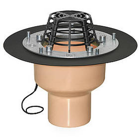 Покрівельна воронка з поліуретану SitaTrendy вертикальна, з притискним фланцем та системою обігріву (діаметр 110 мм)