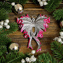 Новорічна прикраса Бант великий мікс 0345, фото 5