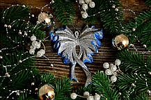 Новорічна прикраса Бант великий мікс 0345, фото 4