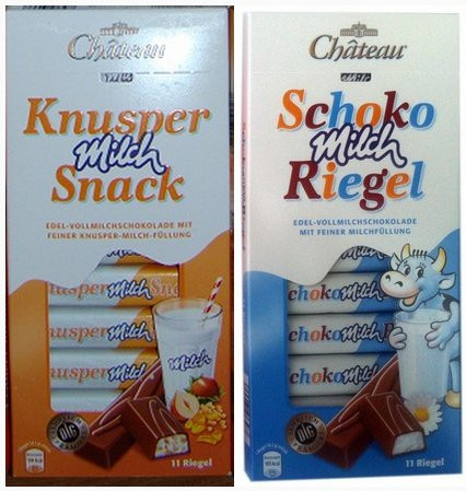 Немецкий шоколад Chateau Knusper Milch Riegel молочный с кусочками фундука и кукурузными хлопьями 200г. - фото 3 - id-p28628301