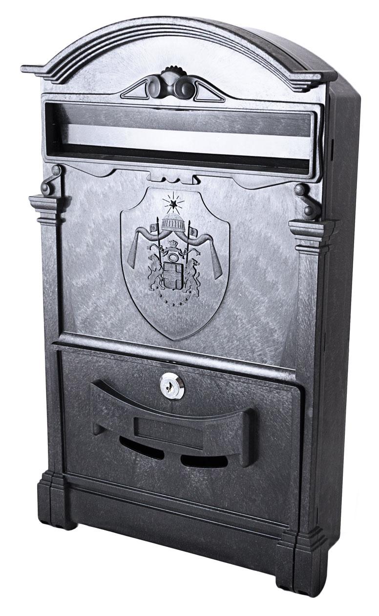 Поштовий ящик чорний із поштовим гербом Англії 18 століття