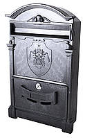 Поштовий ящик чорний із поштовим гербом Англії 18 століття