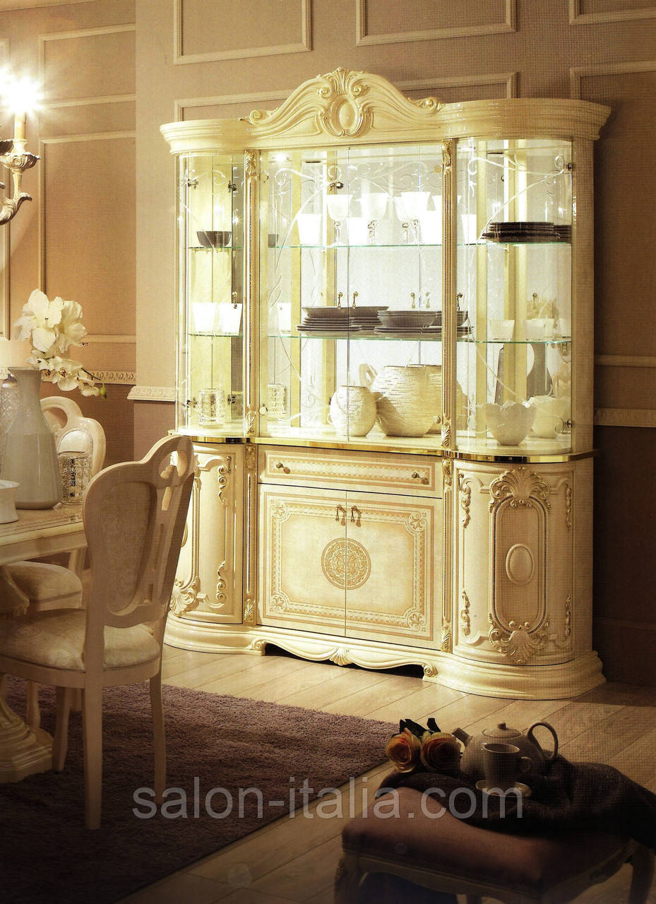 Вітальня Greta: Вітрина, тумба ТБ, столи, стільці, фото 1