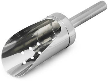 Совок для льоду з перфорованим дном 19см, неіржавка сталь