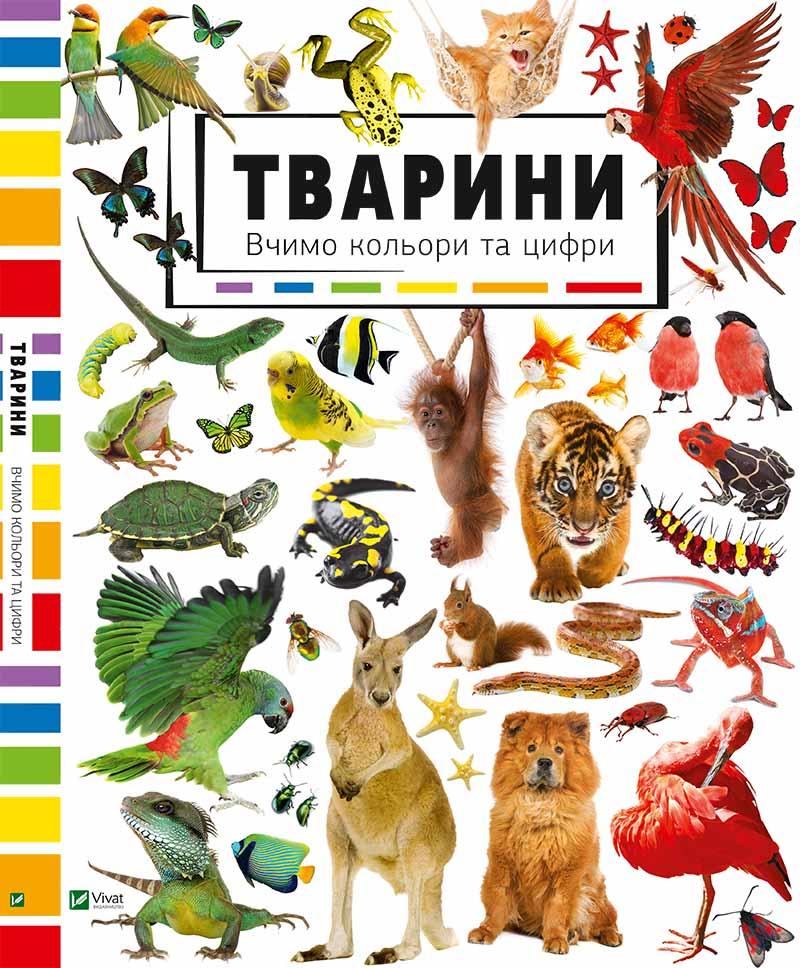 Книга в картинках Тварини Вивчаємо кольори і цифри Подарункова, фото 1