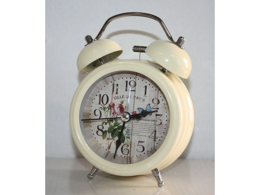 Будильник Прованс металевий Квіти 8