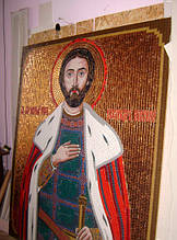 Ікона князя Олександра Невського з мозаїки