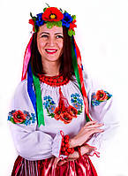 Украинский бисер маки с ромашками прокат карнавального костюма