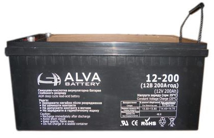 Акумулятор AGM - 200 Аг 12В - ALVA AW12-200