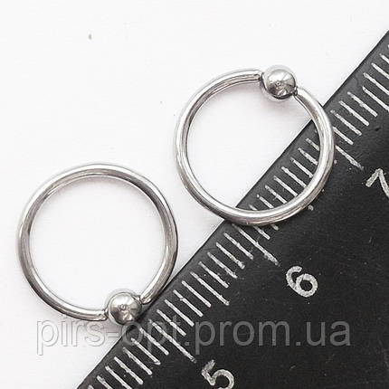 Кільця сегментні 10 мм діаметр, товщина 1.2 мм, з кулькою 3 мм для прикрашання тістечка з медичної сталі., фото 2