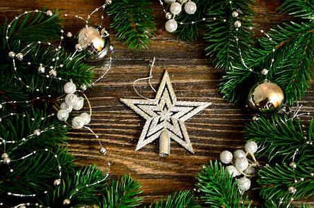 Новорічна прикраса Зірка верх малий сер 0356, фото 2