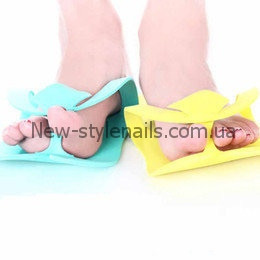 Тапочки одноразові, в'єтнамки для педикюру (Пенелон 2,5 ММ, кольорові)10 пар в упаковці, фото 1