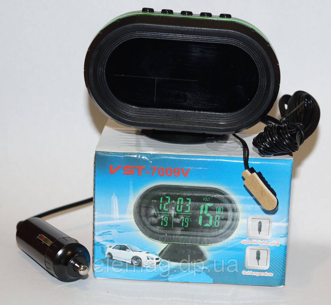 Електронні годинник з термометром, вольтметром, Соня для автомобіля