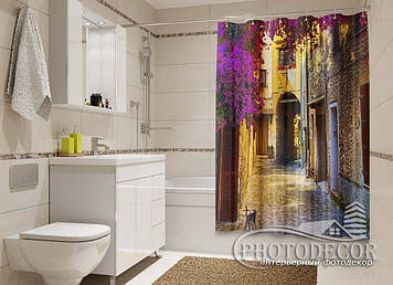 Фото Шторка для ванной "Арка в цветах" - ціна вказана за 1 м.кв. Читаємо опис!