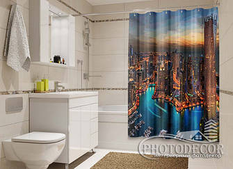 3D Фото Шторки у ванну з Архітектурою