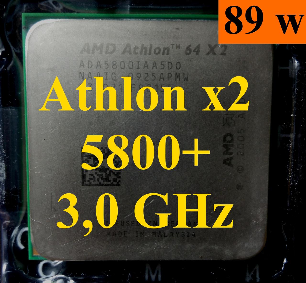 Процессор (б\у) AMD Athlon 64 X2 5800+, 3,0ГГц, Tray (ADA5800IAA5DO ...