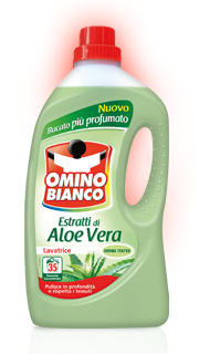 Пральний порошок рідкий концентрований Omino Bianco Aloe Vera 25 прань 1,8 л.