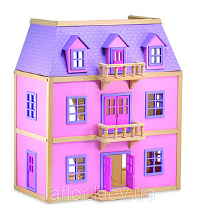 Будиночок для ляльок Melissa&Doug Багатоповерховий Дерев'яний будиночок, фото 1
