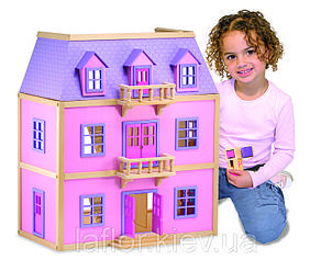 Будиночок для ляльок Melissa&Doug Багатоповерховий Дерев'яний будиночок, фото 3
