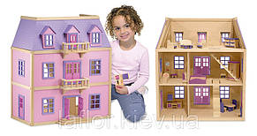 Будиночок для ляльок Melissa&Doug Багатоповерховий Дерев'яний будиночок, фото 4