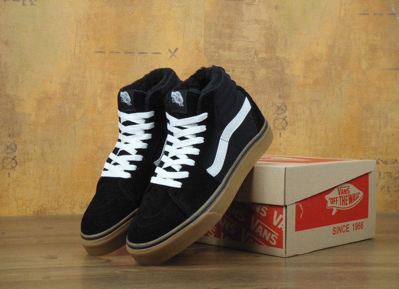 Зимові кеди Vans Old Skool high Ski8-Hi Pro SMU Sneakers з хутром (топ ААА+)