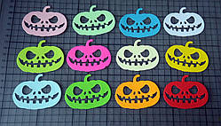 Вирубка з картону. Гарбуз, 52х69 мм