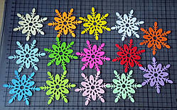 Вирубка з картону. Сніжинка, 80х80 мм