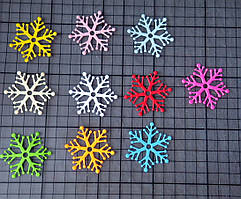 Вирубка з картону. Сніжинка,46х46 мм