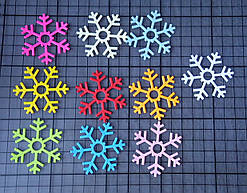 Вирубка з картону. Сніжинка, 51х51 мм