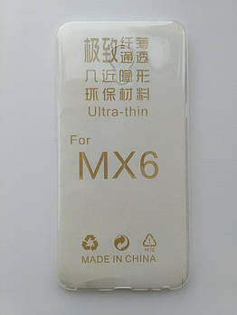 Силіконовий чохол Meizu MX6 ультратонкий Прозорий