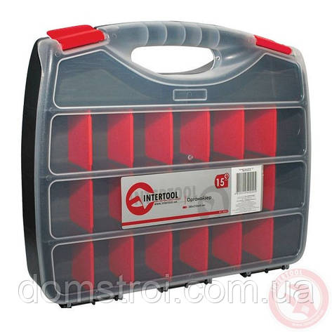 Органайзер пластиковий, 15" 380x310x60 мм INTERTOOL BX-4002, фото 1