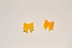 Декоративна серединка — Бантик жовтий