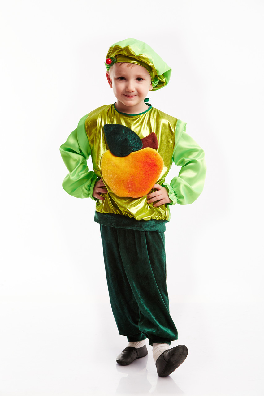 Дитячий карнавальний костюм Яблуко хлопчик, зріст 110-120