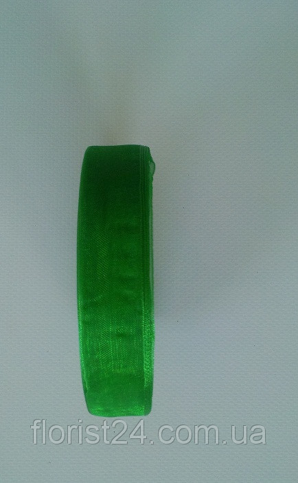 Лента органза 1,6 см зеленый 50 ярд. - фото 3 - id-p41609412