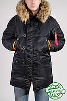 Зимова парка Olymp — Аляска N-3B, Slim Fit, Color: Black ( нейлон)