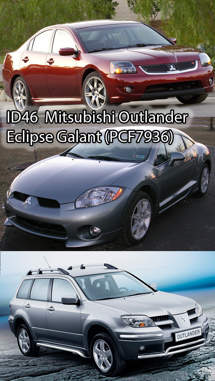 NXP Phillips Crypto Mitsubishi Транспондер чип імозапуск Mitsubishi ID46 Eclipse Outlander Galant 