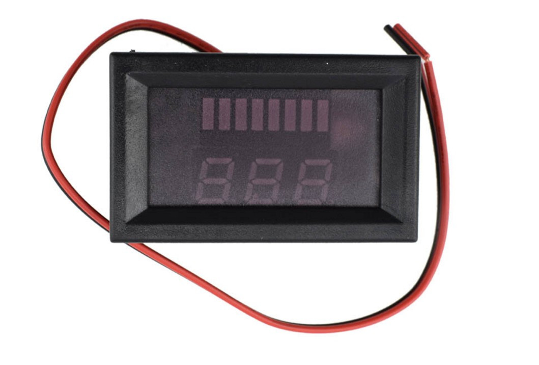 Вольтметр DC 12-72 В з індикатором ємності акумулятора (сині цифри)