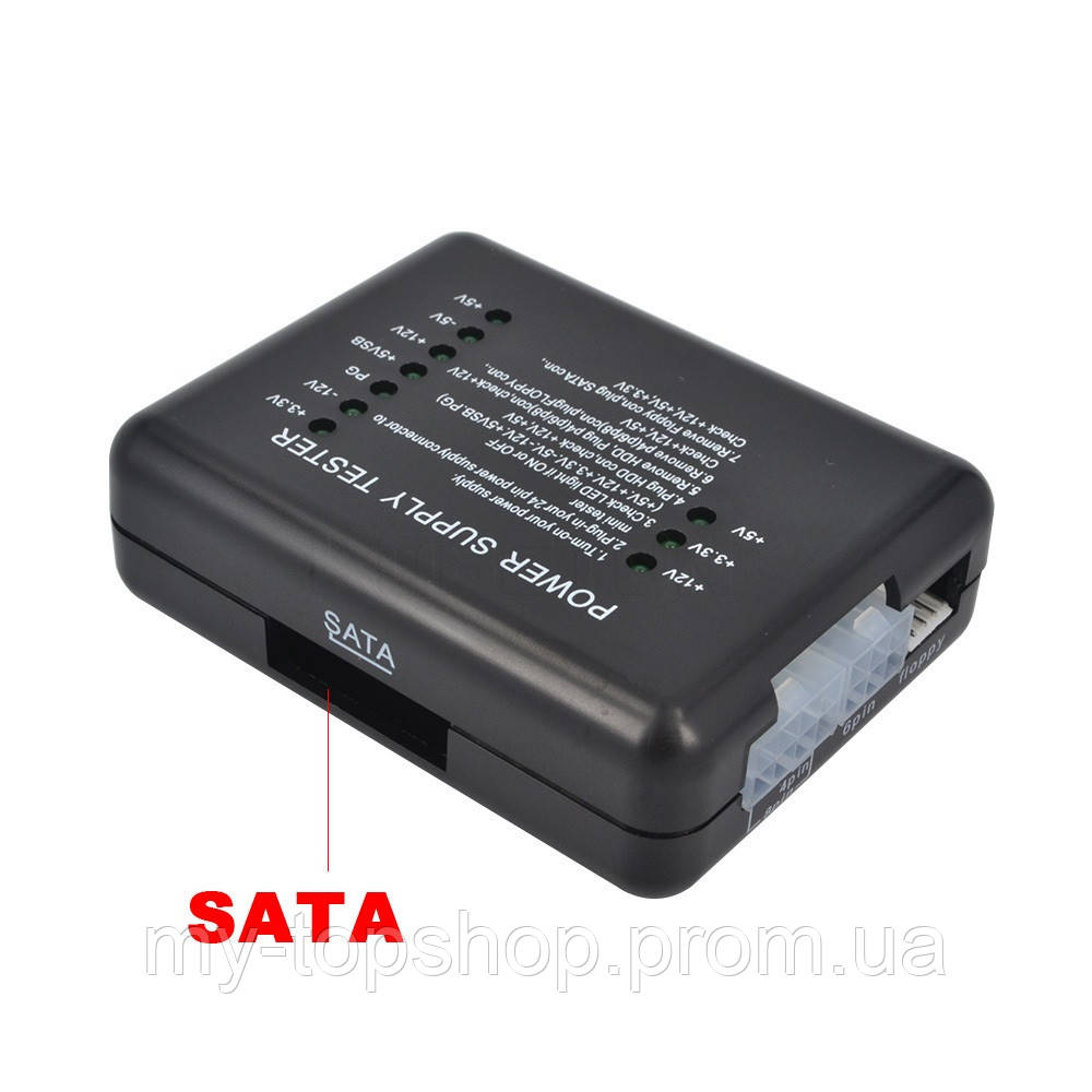 Тестер блоків живлення БЖ PC 20/24 Pin PSU ATX SATA HD Power Supply Tester