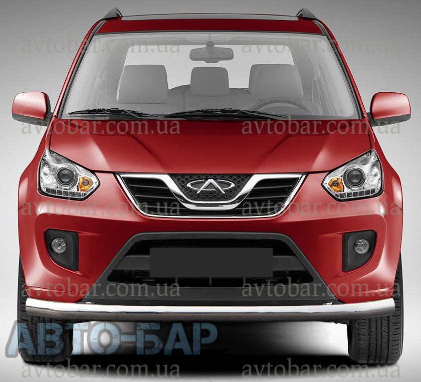 Кенгурник одинарний вус на Chery Tiggo (c 2012--) Чорний