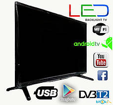 Телевізор LED backlight tv L 32" T2 Smart TV ANDROID операційна пам'ять 1 Гб, фото 3