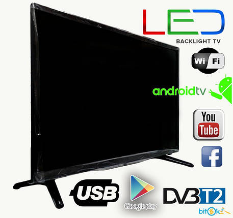 Телевизор LED backlight tv L 56" Smart TV  WiFi, T2, USB/SD, HDMI, VGA, Android, фото 1