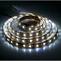 Стрічка LED LS607/LED-RL 60SMD(5050)/m 14.4 W/m 12V 5m*10*0.22 mm білий на білому IP65 (блістер) FERON