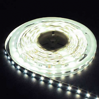 Стрічка LED LS607/LED-RL 60SMD(5050)/m 14.4 W/m 12V 5m*10*0.22 mm тепбелый на білому IP65 (блістер) FERON