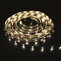 Стрічка LED LS613/LED-RL 120SMD(3528)/m 9.6 W/m 12V 5m*10*3.8 mm теп.білий на білому IP65 (блістер) FERON